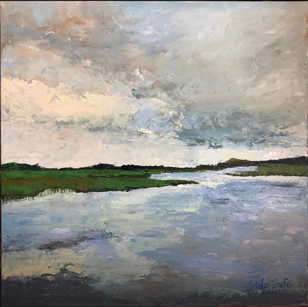 Stormy Marsh painting Braden Grafe - Christenberry Collection