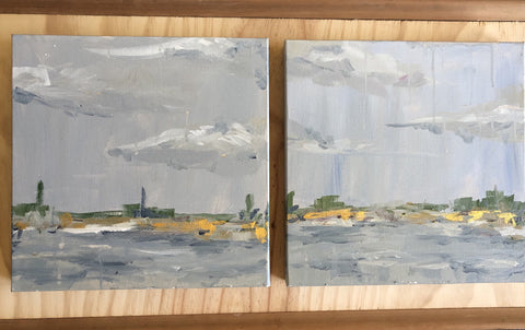 Marsh Pair painting Powers Tanis - Christenberry Collection