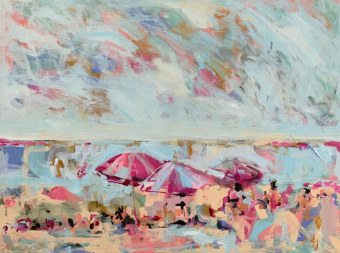 Aqua Day painting Molly Wright - Christenberry Collection