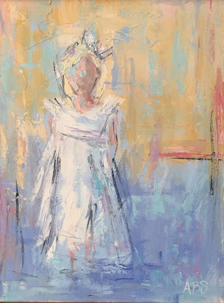 Big Bow Blonde painting Ann Schwartz - Christenberry Collection