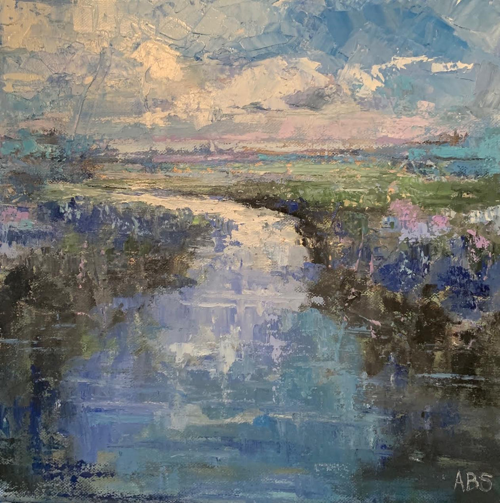 Blue Tide painting Ann Schwartz - Christenberry Collection