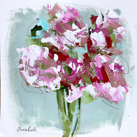 Florals on Paper XIII painting Emma Bell - Christenberry Collection