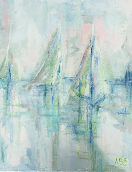 Charleston Race Week painting Ann Schwartz - Christenberry Collection