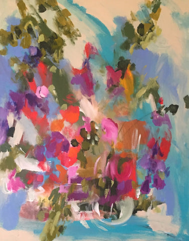 Color Cascade painting Molly Wright - Christenberry Collection