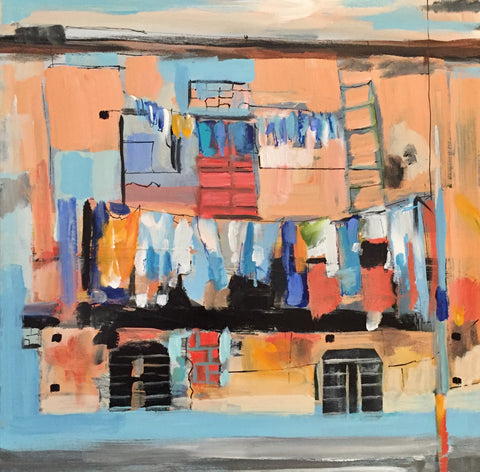 Color on the Line painting Molly Wright - Christenberry Collection