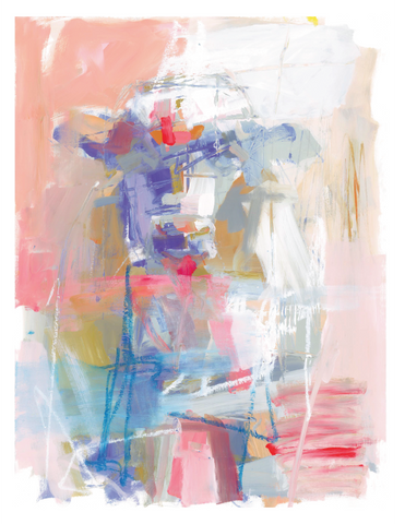 Coral Cow painting Teil Duncan - Christenberry Collection