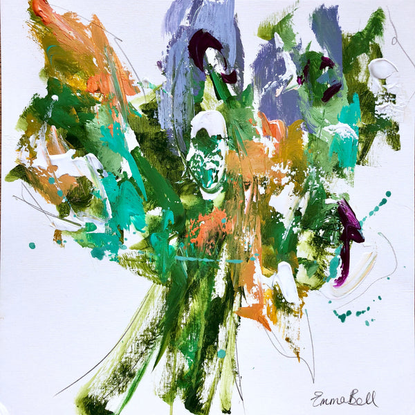 Florals on Paper VII painting Emma Bell - Christenberry Collection