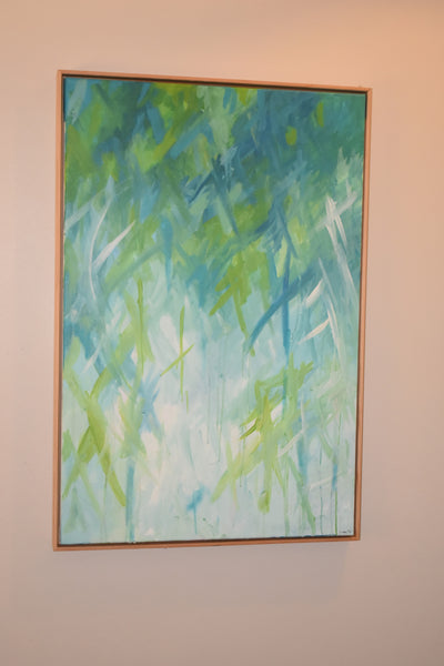Blues and Greens painting Jane Marie Edwards - Christenberry Collection