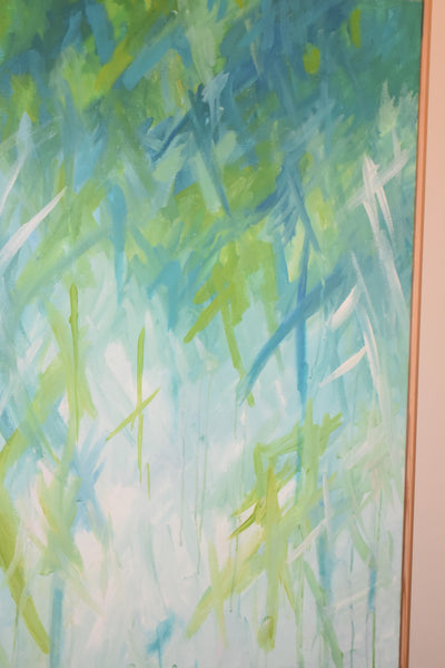 Blues and Greens painting Jane Marie Edwards - Christenberry Collection