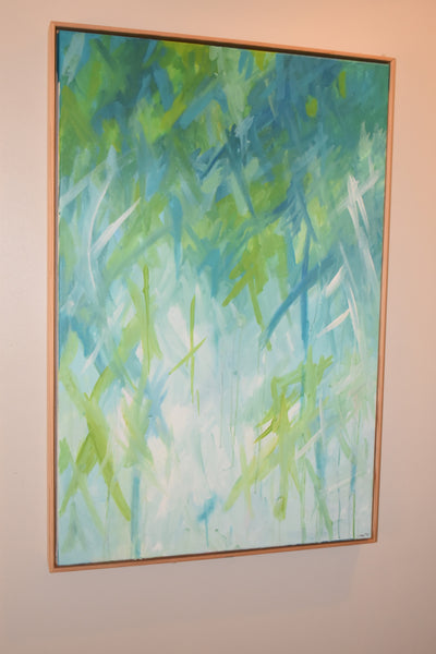 Blues and Greens painting Jane Marie Edwards - Christenberry Collection