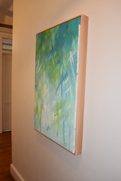 Blues and Greens painting Jane Marie Edwards - Christenberry Collection