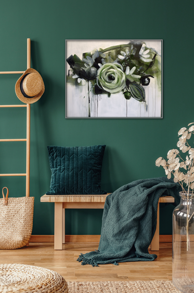 Forte in Emerald II painting Kathy Morawiec - Christenberry Collection