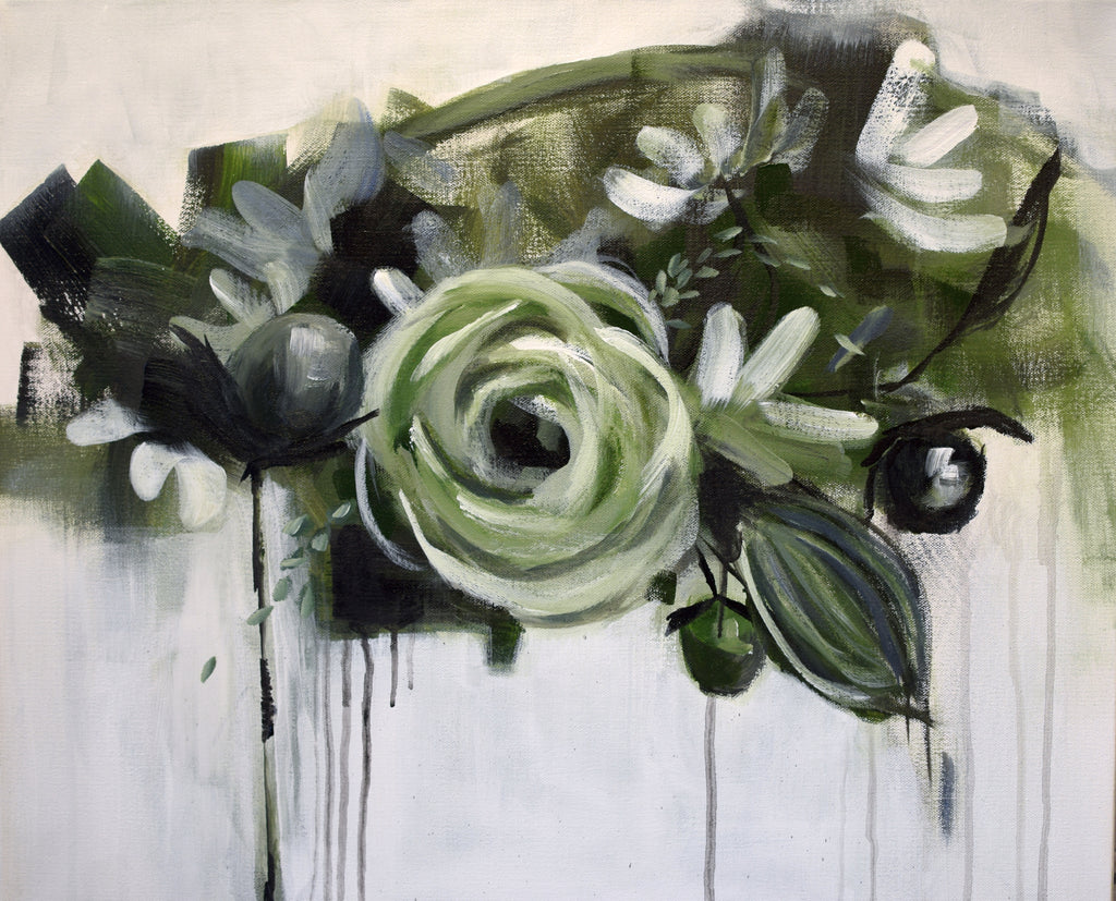 Forte in Emerald II painting Kathy Morawiec - Christenberry Collection