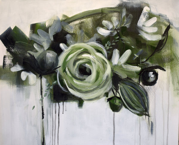 Forte in Emerald II painting Kathy Morawiec - Christenberry Collection