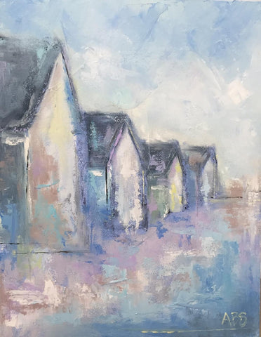 Front Row painting Ann Schwartz - Christenberry Collection