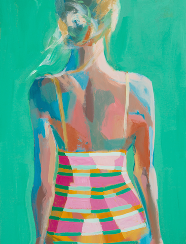 Look Back painting Teil Duncan - Christenberry Collection