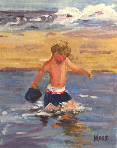 Day on the Beach painting Jenny Moss - Christenberry Collection