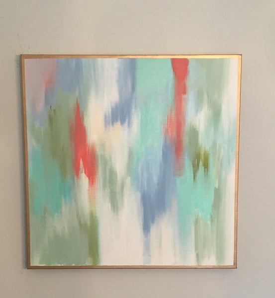 Pop of Coral I and II painting Lauren Neville - Christenberry Collection