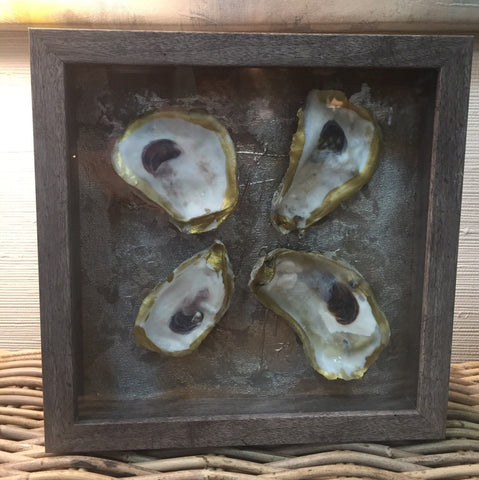 Shadow Box Oyster Shells II painting Amy Christenberry - Christenberry Collection