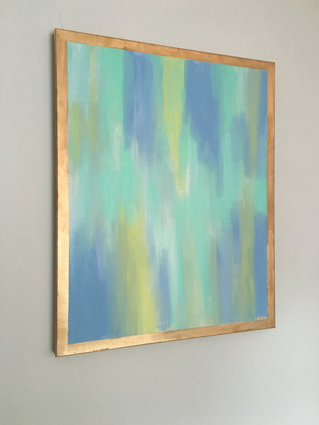 Blue and Gold painting Lauren Neville - Christenberry Collection