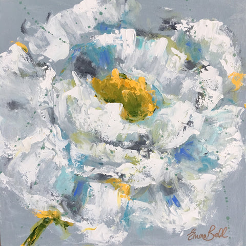 White Flower painting Emma Bell - Christenberry Collection
