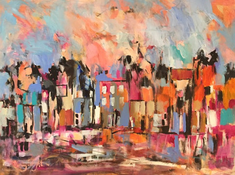 Just Down the Street painting Molly Wright - Christenberry Collection