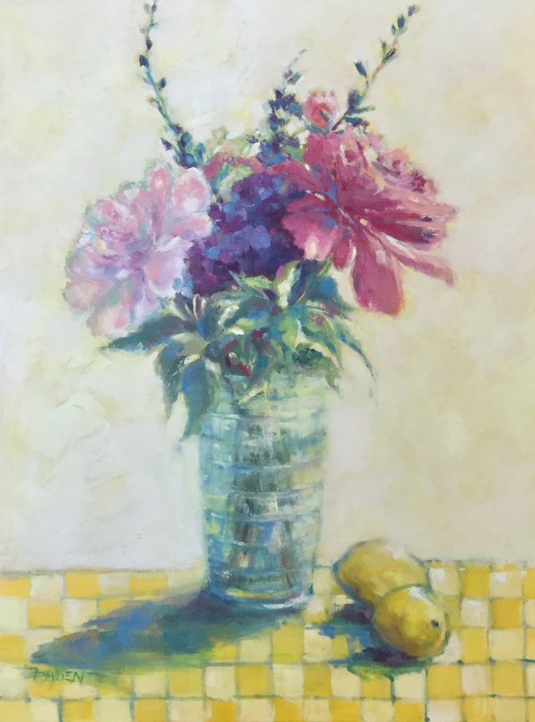 Mom’s Geraniums painting Barbara Hayden - Christenberry Collection