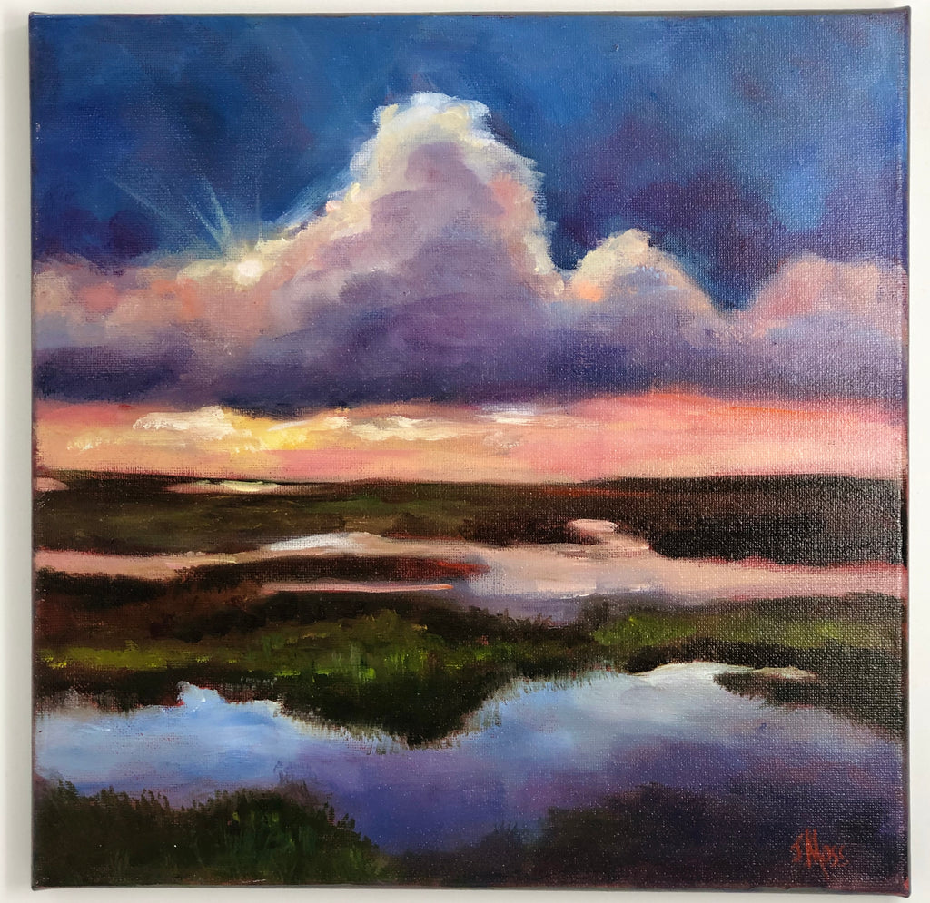 Sunset painting Jenny Moss - Christenberry Collection