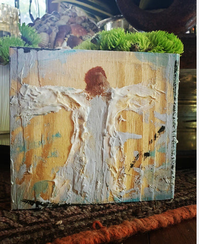 Angel on Wood painting Amy Christenberry - Christenberry Collection