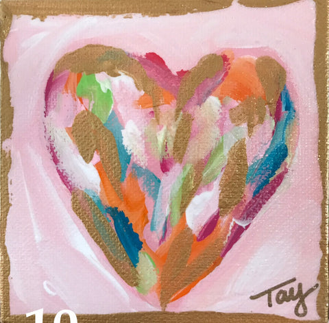 Hearts of Gold 10 painting Tay Morgan - Christenberry Collection