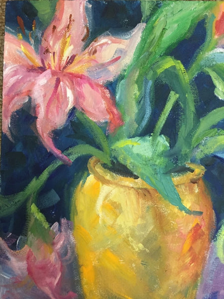 Lillies Floral painting Jenny Moss - Christenberry Collection