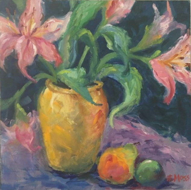 Lillies Floral painting Jenny Moss - Christenberry Collection