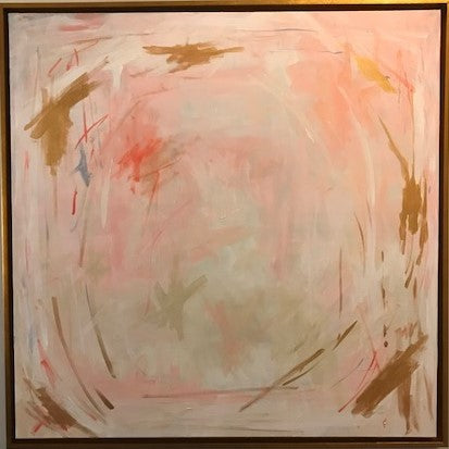 Pink Riviera painting Jane Marie Edwards - Christenberry Collection