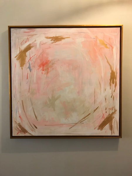 Pink Riviera painting Jane Marie Edwards - Christenberry Collection
