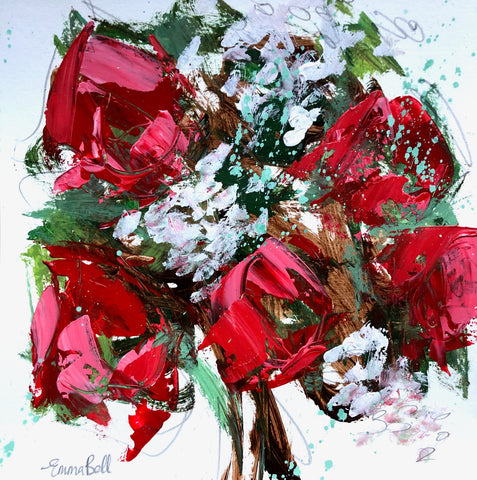 Winter Roses I painting Emma Bell - Christenberry Collection