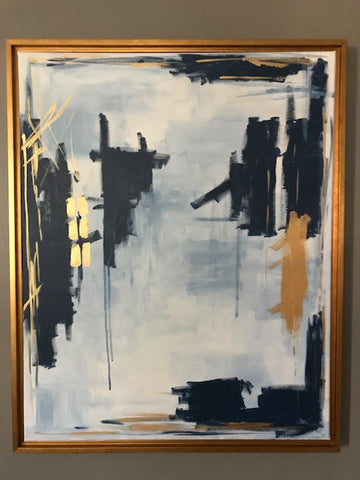 Indigo Series I painting Jane Marie Edwards - Christenberry Collection