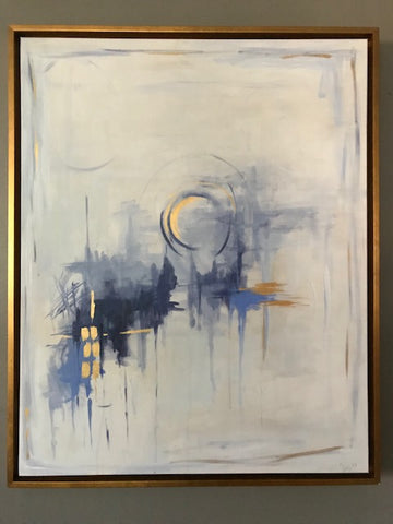 Indigo Series III painting Jane Marie Edwards - Christenberry Collection