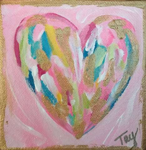 Hearts of Gold 12 painting Tay Morgan - Christenberry Collection