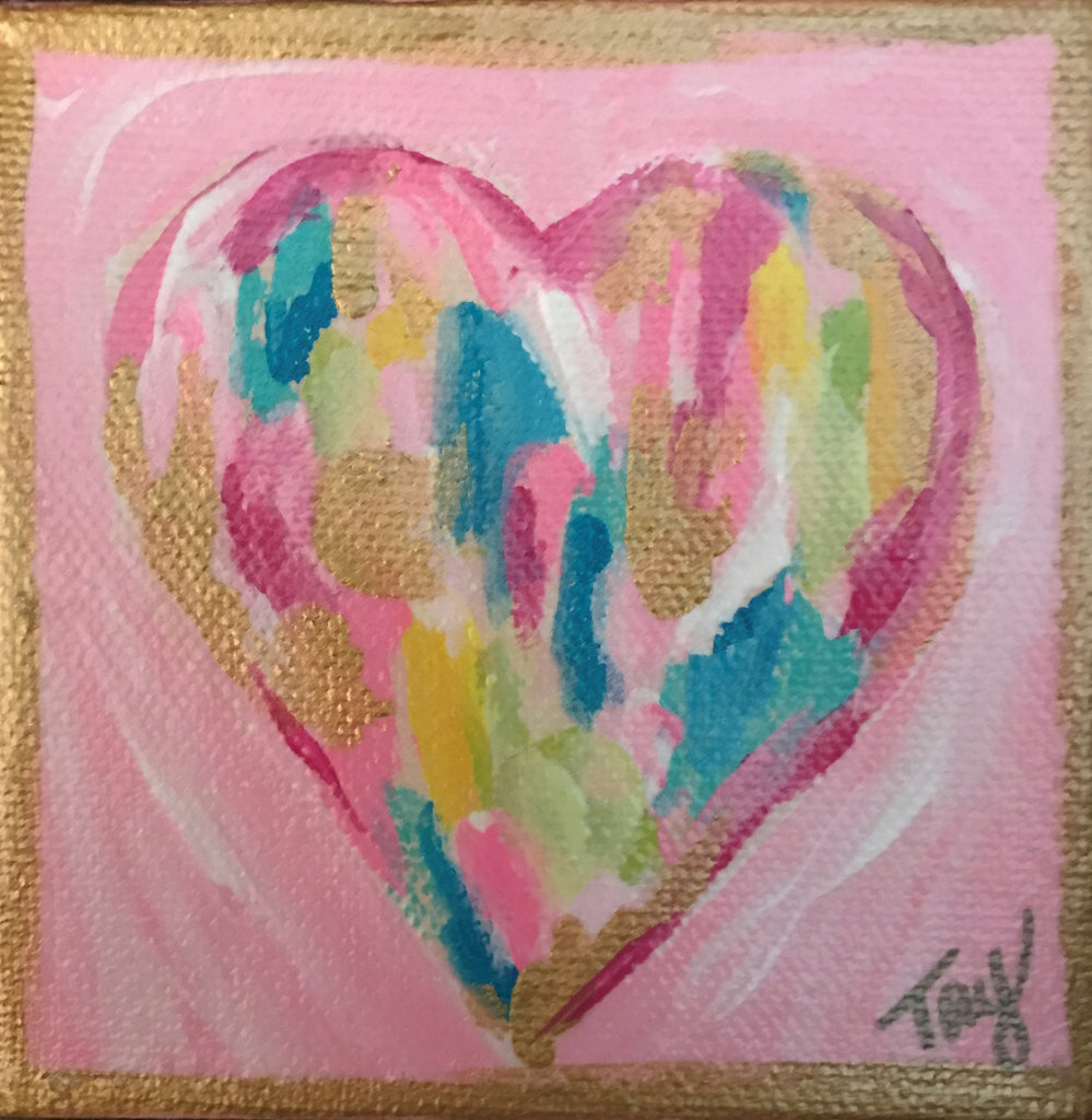 Hearts of Gold 13 painting Tay Morgan - Christenberry Collection