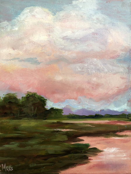 Blush Skies painting Jenny Moss - Christenberry Collection