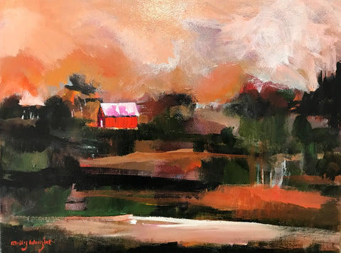 Down by the Pond painting Molly Wright - Christenberry Collection