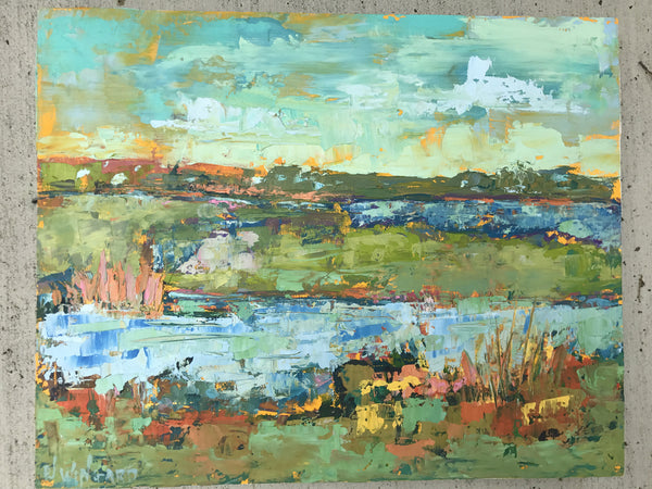 Coastal Sunset painting Pamela Wingard - Christenberry Collection