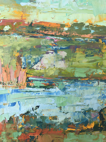 Coastal Sunset painting Pamela Wingard - Christenberry Collection
