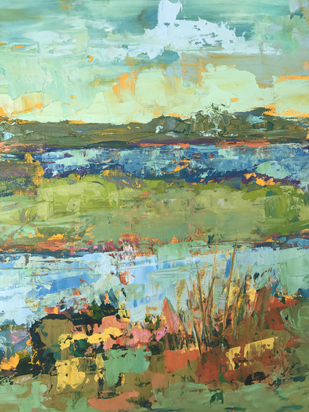 Coastal Sunset painting Pamela Wingard - Christenberry Collection