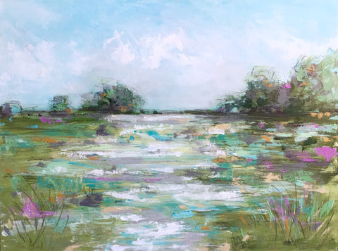 Morning Marsh painting Emma Bell - Christenberry Collection