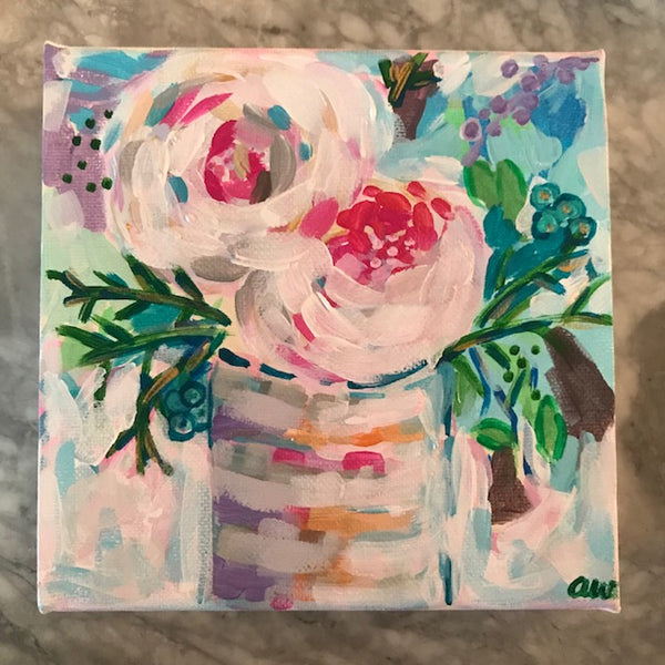 Pretty Peonies painting Ashley Williams - Christenberry Collection