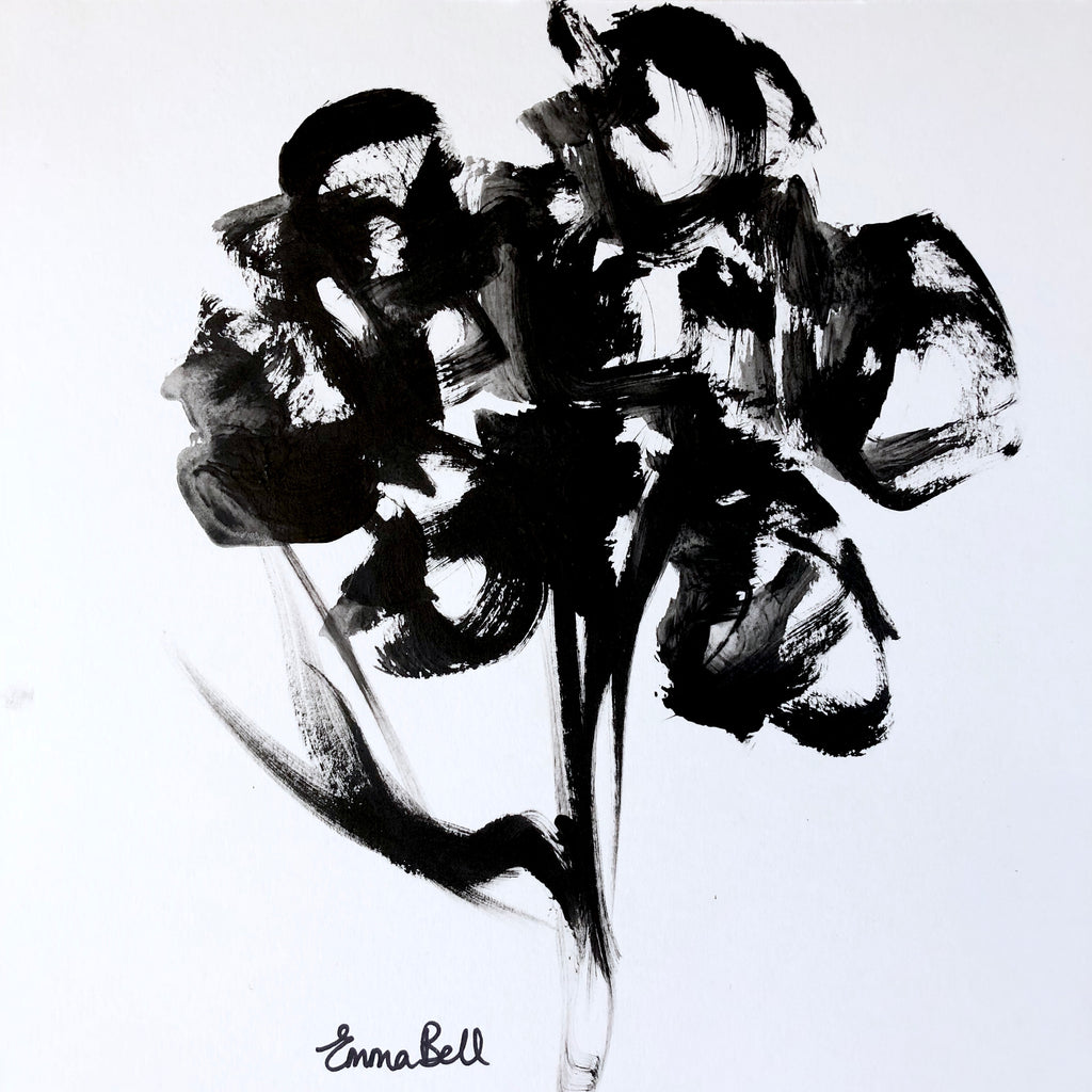 Florals on Paper XV painting Emma Bell - Christenberry Collection
