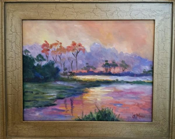 Moody Marsh painting Jenny Moss - Christenberry Collection