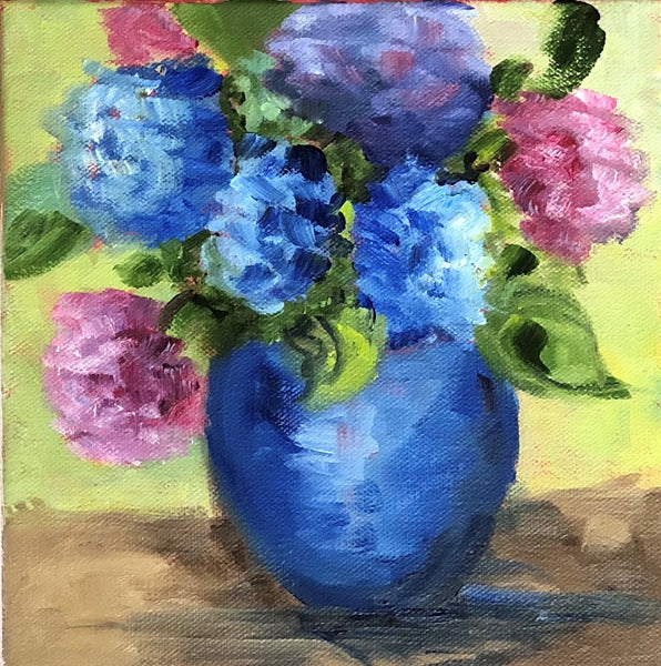 Mini Hydrangeas painting Jenny Moss - Christenberry Collection