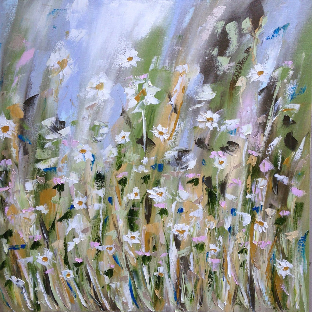 Daisy Field painting Emma Bell - Christenberry Collection